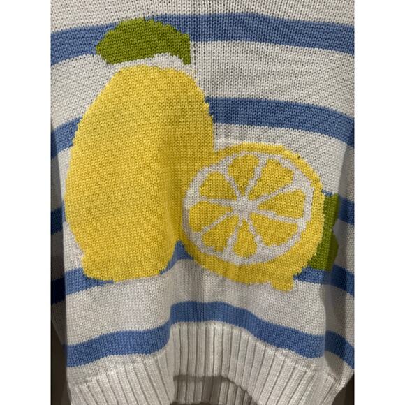 Freshman 1996 Lemon Stripes Summer Sweater Small - Picture 2 of 6